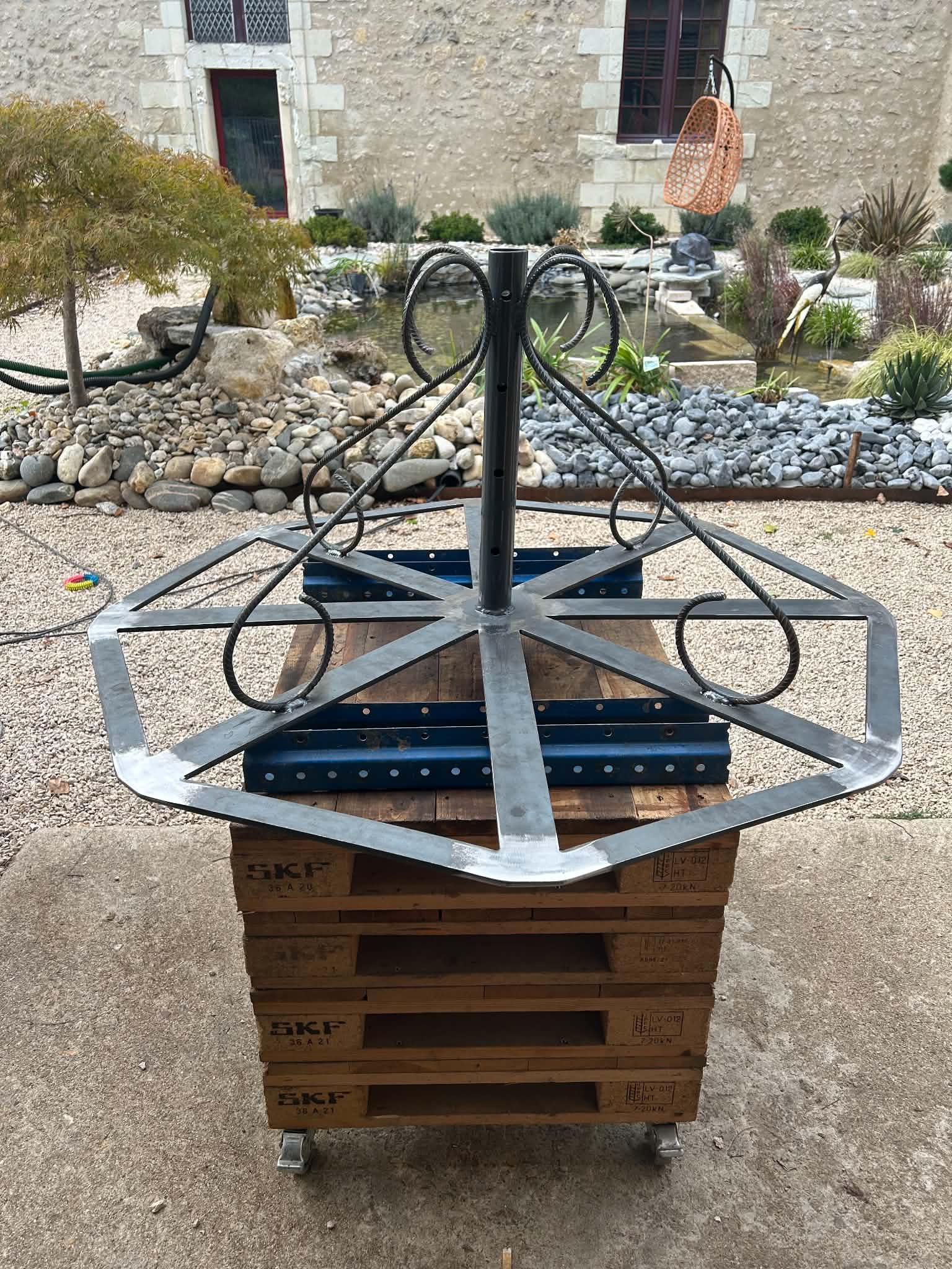 Photo authentique d’un ouvrage en métal réalisé sur mesure par l’équipe de La Brande de Touraine.
